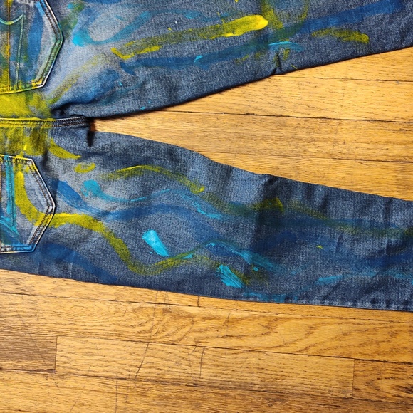 American Eagle Outfitters Super Stretch Jeggings Size 4 Graphic Art Design - Picture 14 of 16